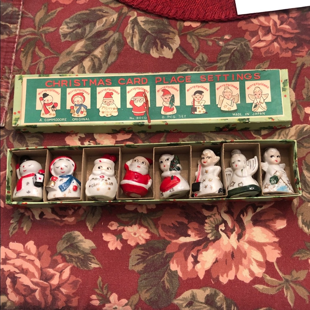 Vintage Christmas Card Place Settings no 3010